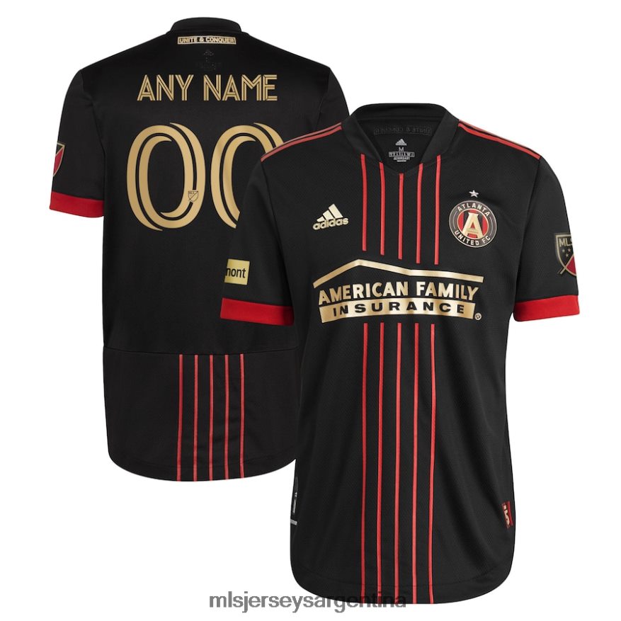 MLS Jerseys hombres atlanta united fc adidas negro 2021 the blvck kit auténtica camiseta personalizada 2T40R858 jersey
