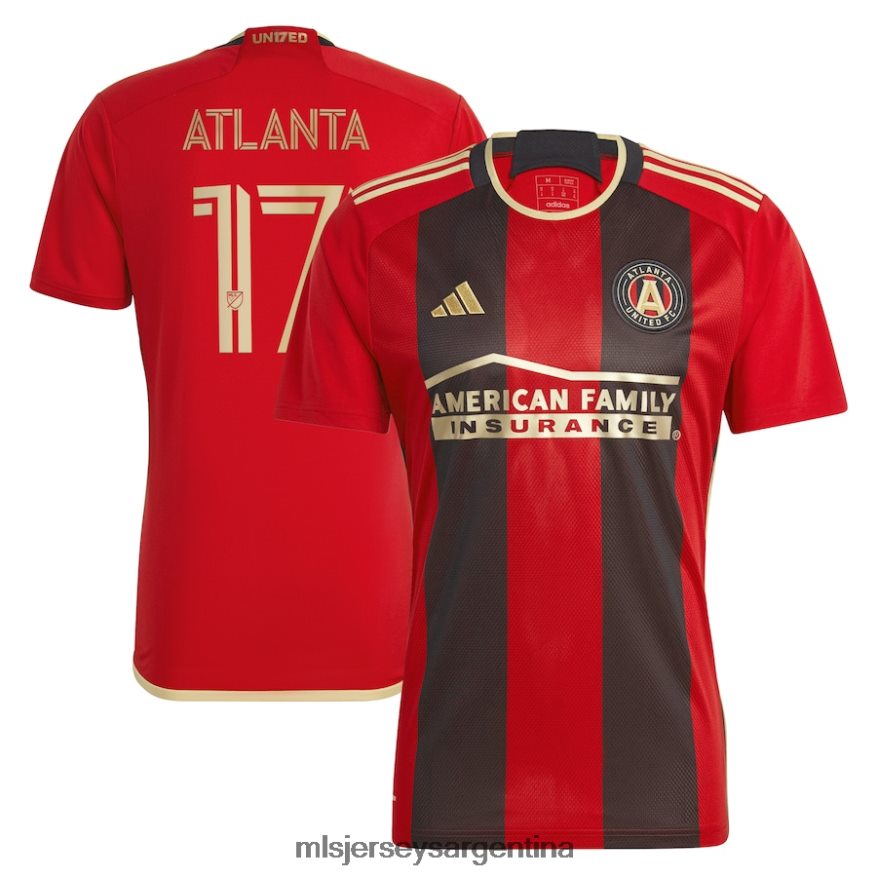 MLS Jerseys hombres camiseta réplica del kit 17 del atlanta united fc adidas negra 2023 2T40R8760 jersey