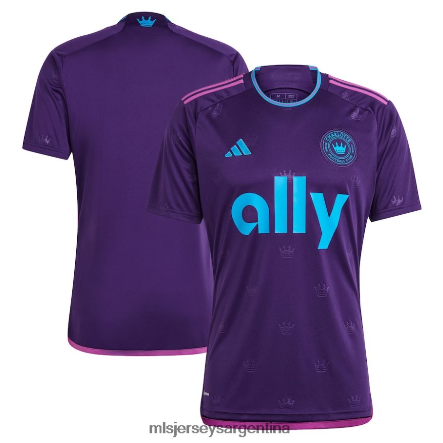 MLS Jerseys hombres charlotte fc adidas púrpura 2023 corona joya réplica camiseta 2T40R814 jersey