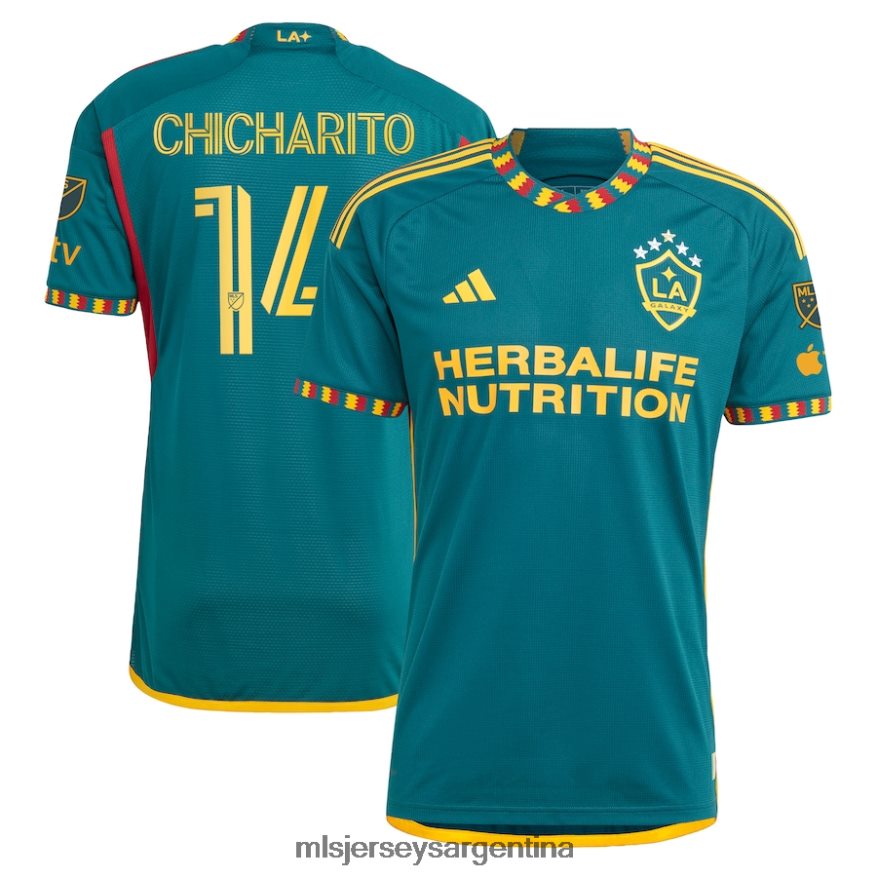 MLS Jerseys hombres la galaxy chicharito adidas verde 2023 la kit camiseta de jugador autentica 2T40R81237 jersey