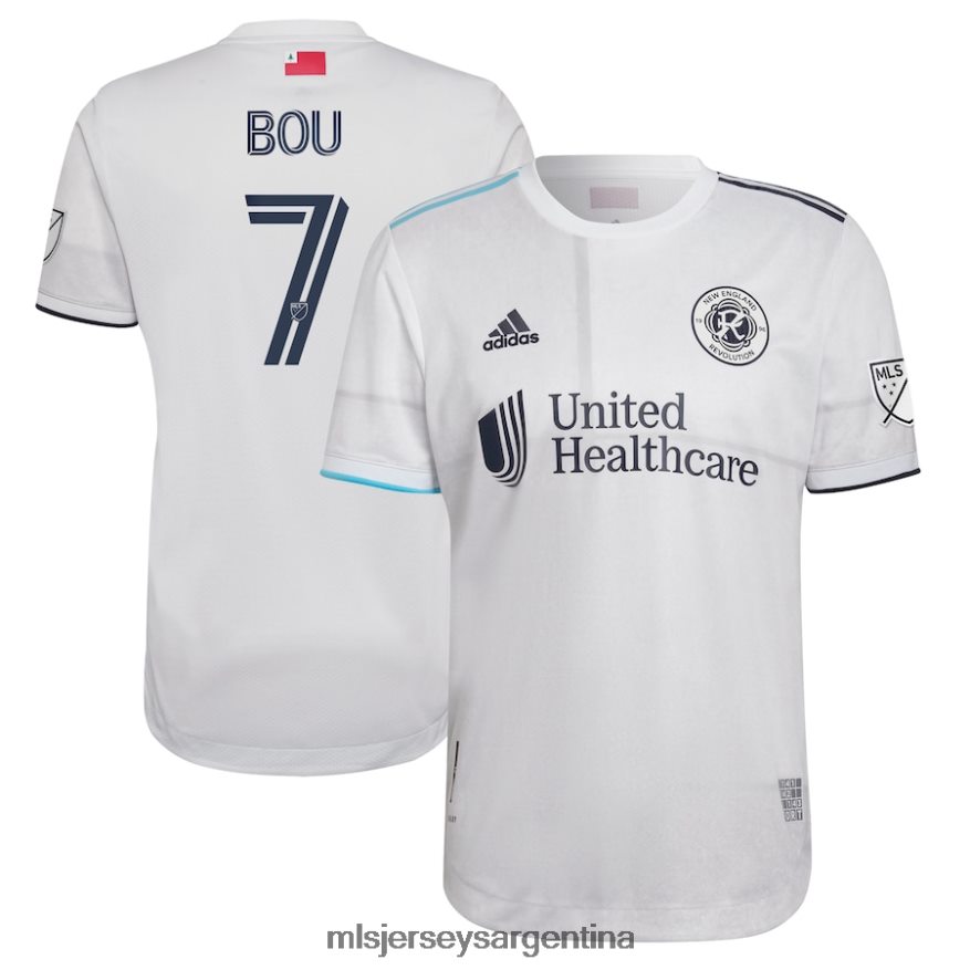 MLS Jerseys hombres revolución de nueva inglaterra gustavo bou adidas camiseta blanca 2022 the fort authentic player 2T40R81288 jersey