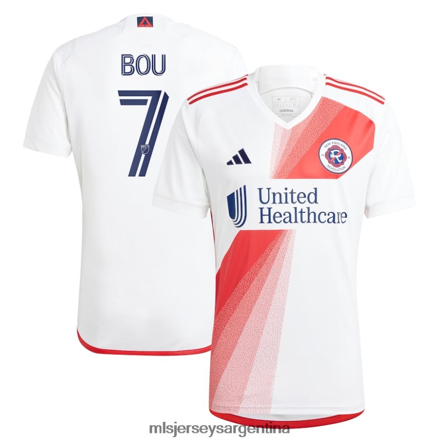 MLS Jerseys hombres revolución de nueva inglaterra gustavo bou adidas camiseta blanca defiance 2023 replica 2T40R8738 jersey