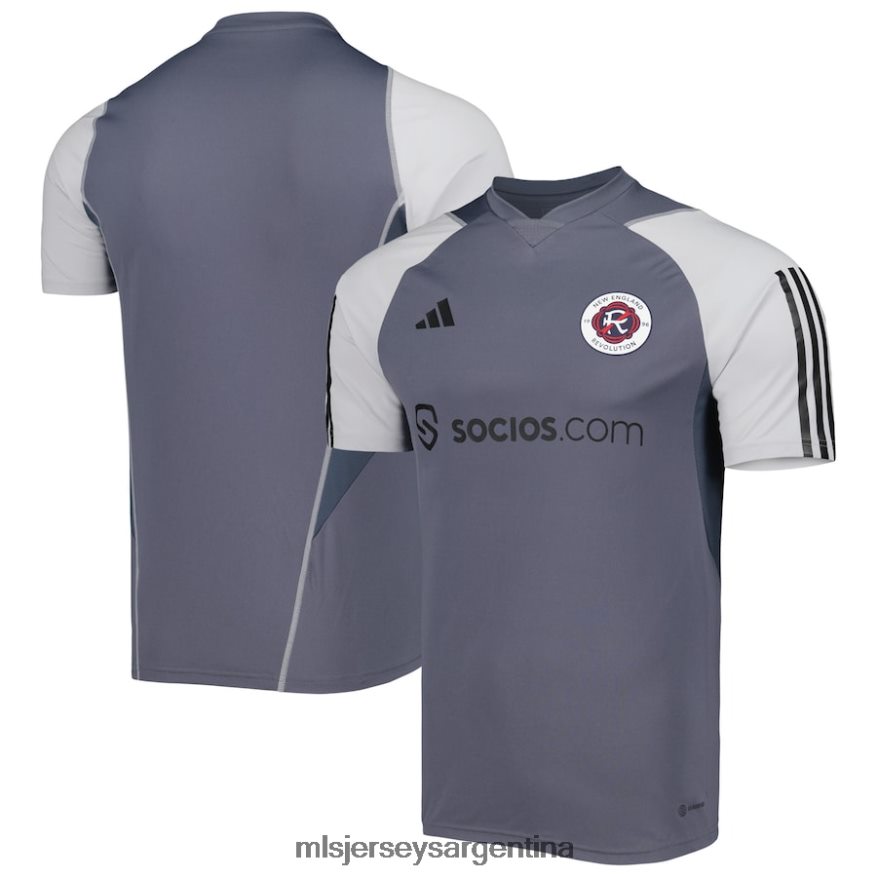 MLS Jerseys hombres camiseta de entrenamiento en el campo adidas gris 2023 revolución de nueva inglaterra 2T40R8310 jersey