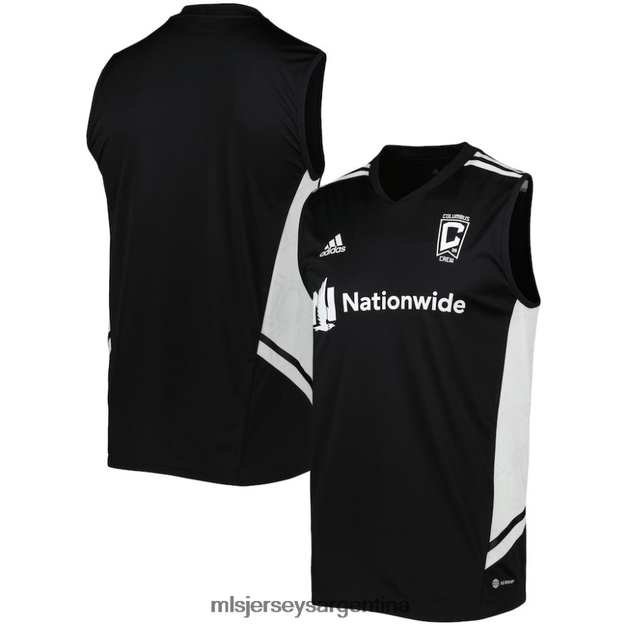 MLS Jerseys hombres camiseta de entrenamiento sin mangas adidas columbus crew negro/blanco 2T40R8747 jersey