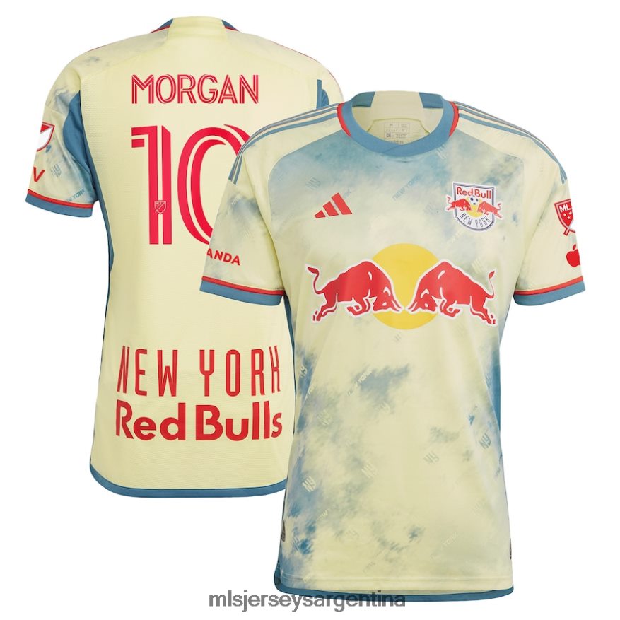 MLS Jerseys hombres new york red bulls lewis morgan adidas amarillo 2023 daniel patrick kit camiseta auténtica 2T40R8751 jersey