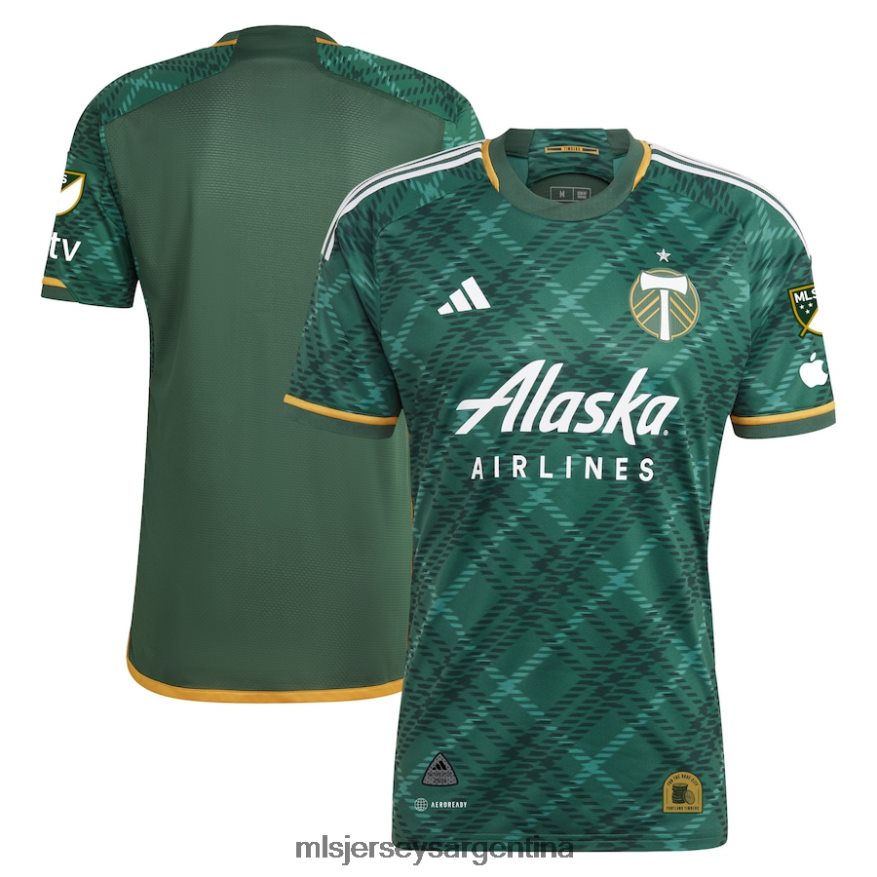 MLS Jerseys hombres camiseta portland Timbers adidas verde 2023 portland plaid kit auténtica 2T40R830 jersey