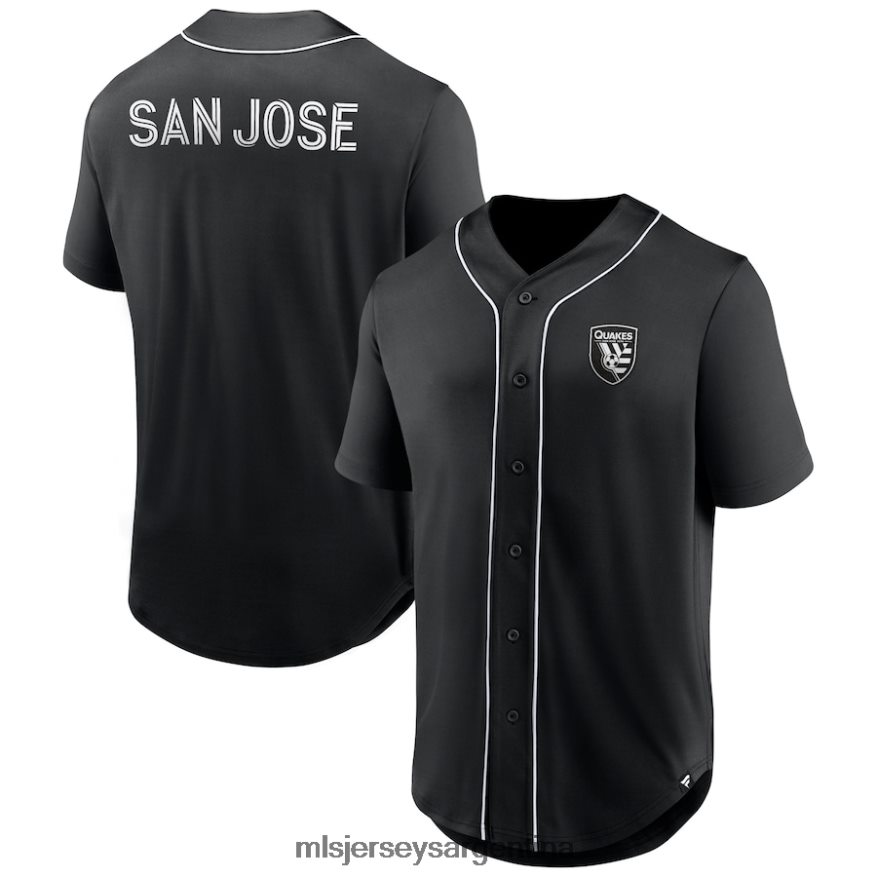 MLS Jerseys hombres San José terremotos fanáticos marca negro tercer período moda béisbol abotonado jersey 2T40R8306 jersey