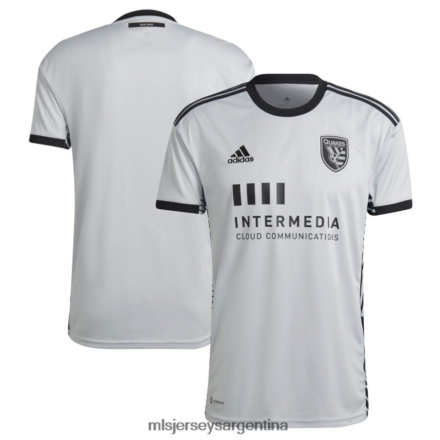 MLS Jerseys hombres Terremotos de San José adidas gris 2022 el kit creador réplica camiseta en blanco 2T40R8343 jersey