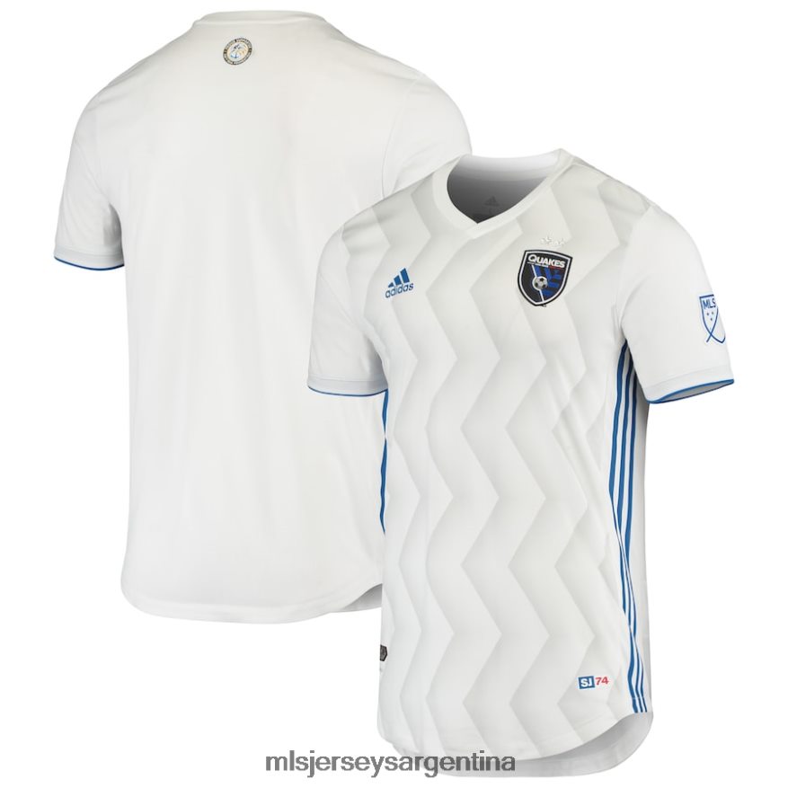 MLS Jerseys hombres camiseta autentica visitante blanca de los terremotos de san jose 2T40R8621 jersey