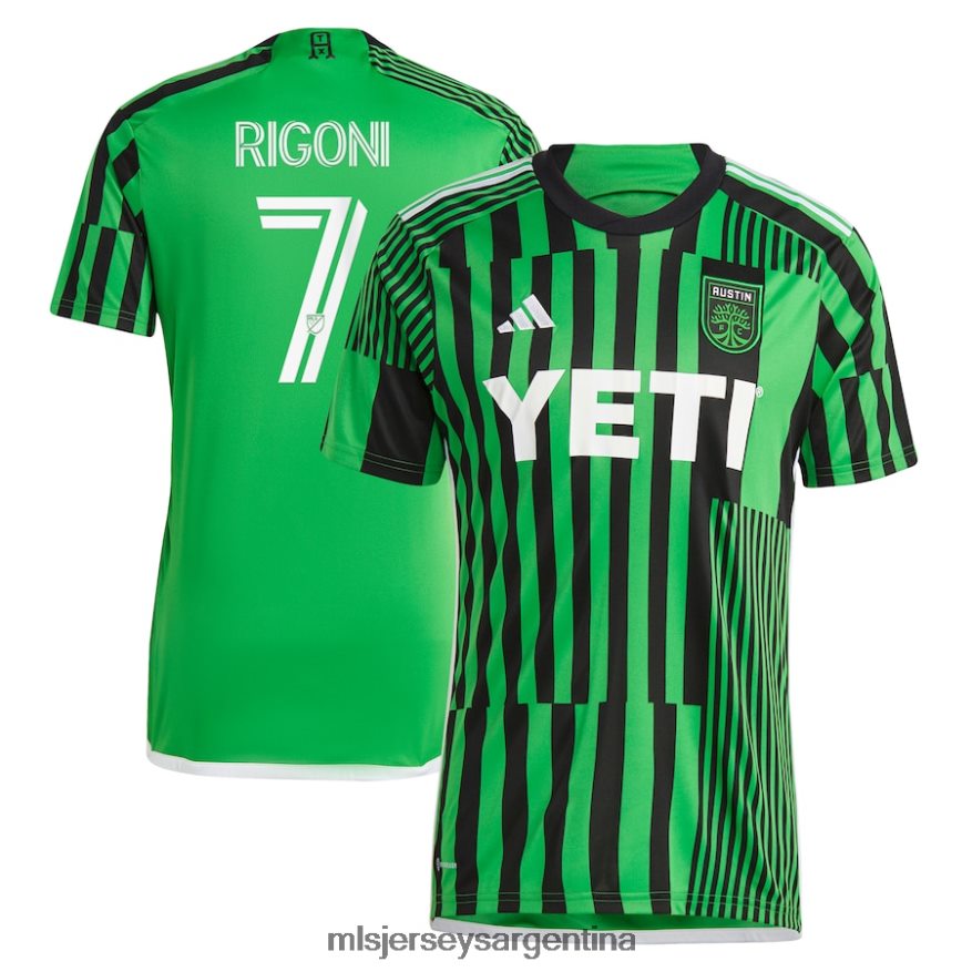 MLS Jerseys hombres austin fc emiliano rigoni adidas verde 2023 las voces kit réplica camiseta 2T40R8969 jersey