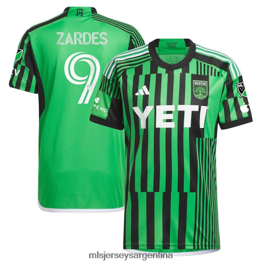 MLS Jerseys hombres austin fc gyasi zardes adidas verde 2023 las voces kit camiseta auténtica 2T40R8548 jersey