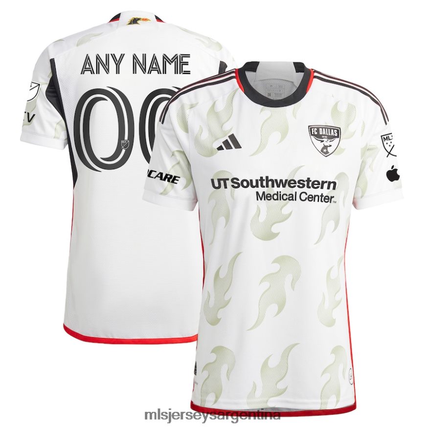MLS Jerseys hombres fc dallas adidas blanco 2023 burn baby burn auténtica camiseta personalizada 2T40R81501 jersey