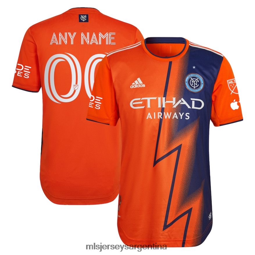 MLS Jerseys hombres new york city fc adidas naranja 2023 the volt kit auténtica camiseta personalizada 2T40R8684 jersey
