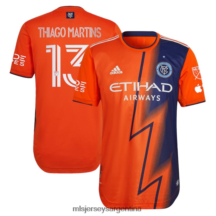 MLS Jerseys hombres new york city fc talles magno adidas naranja 2023 the volt kit camiseta de jugador auténtica 2T40R81077 jersey