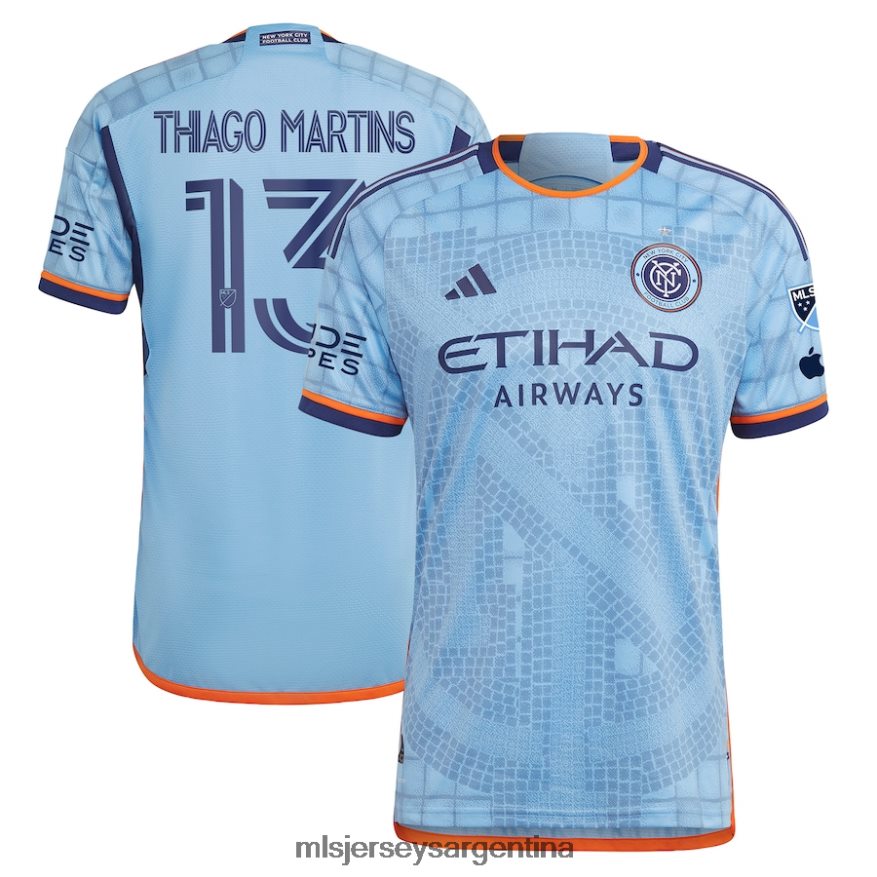 MLS Jerseys hombres camiseta de jugador auténtica del equipo interboro 2023 adidas azul claro thiago martins fc de la ciudad de nueva york 2T40R8785 jersey