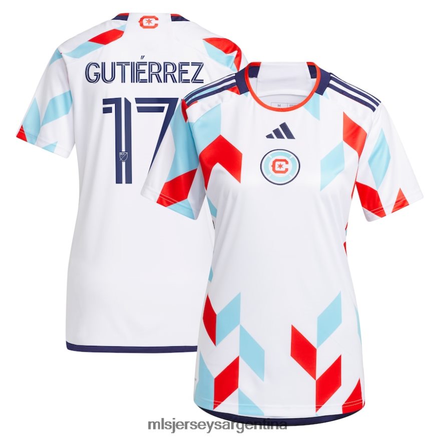 MLS Jerseys hombres chicago fire brian gutierrez adidas blanco 2023 un kit para todos réplica de camiseta de jugador 2T40R81334 jersey
