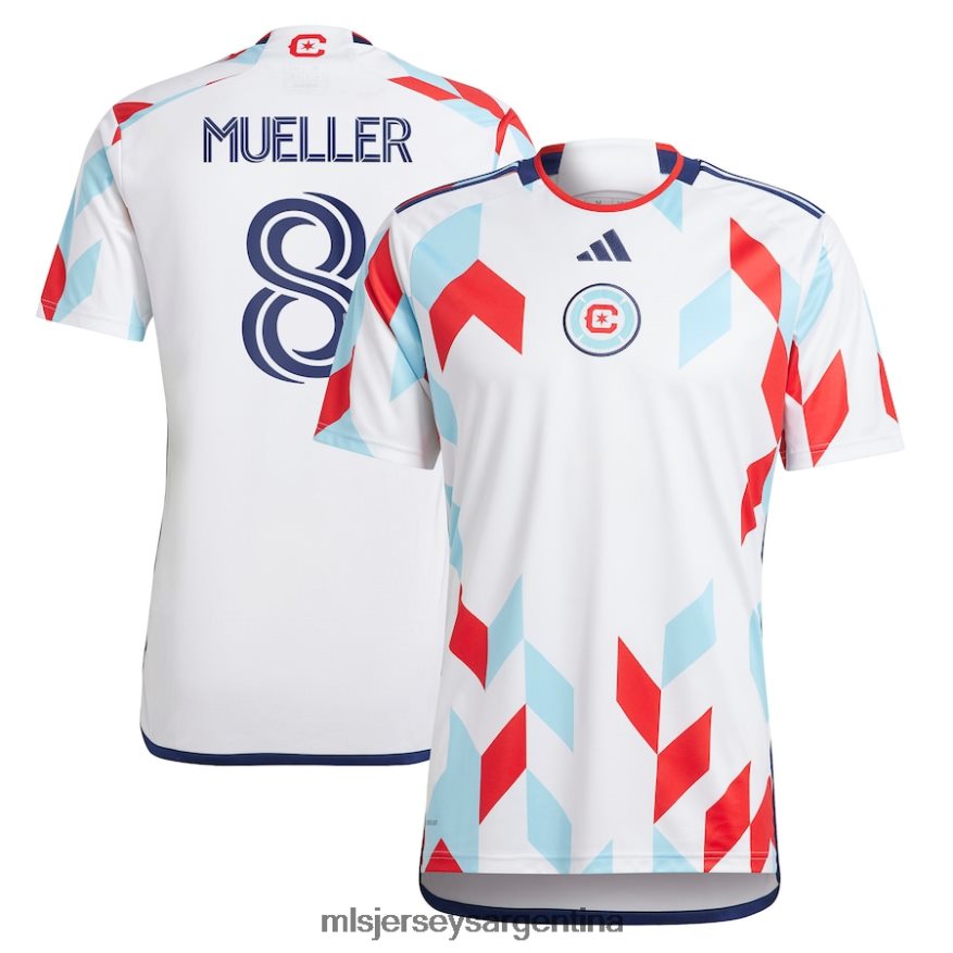 MLS Jerseys hombres chicago fire chris mueller adidas blanco 2023 un kit para todos réplica de camiseta de jugador 2T40R8686 jersey