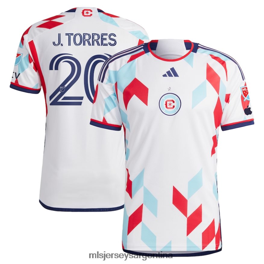 MLS Jerseys hombres chicago fire jairo torres adidas blanco 2023 un kit para todos camiseta de jugador auténtica 2T40R81299 jersey