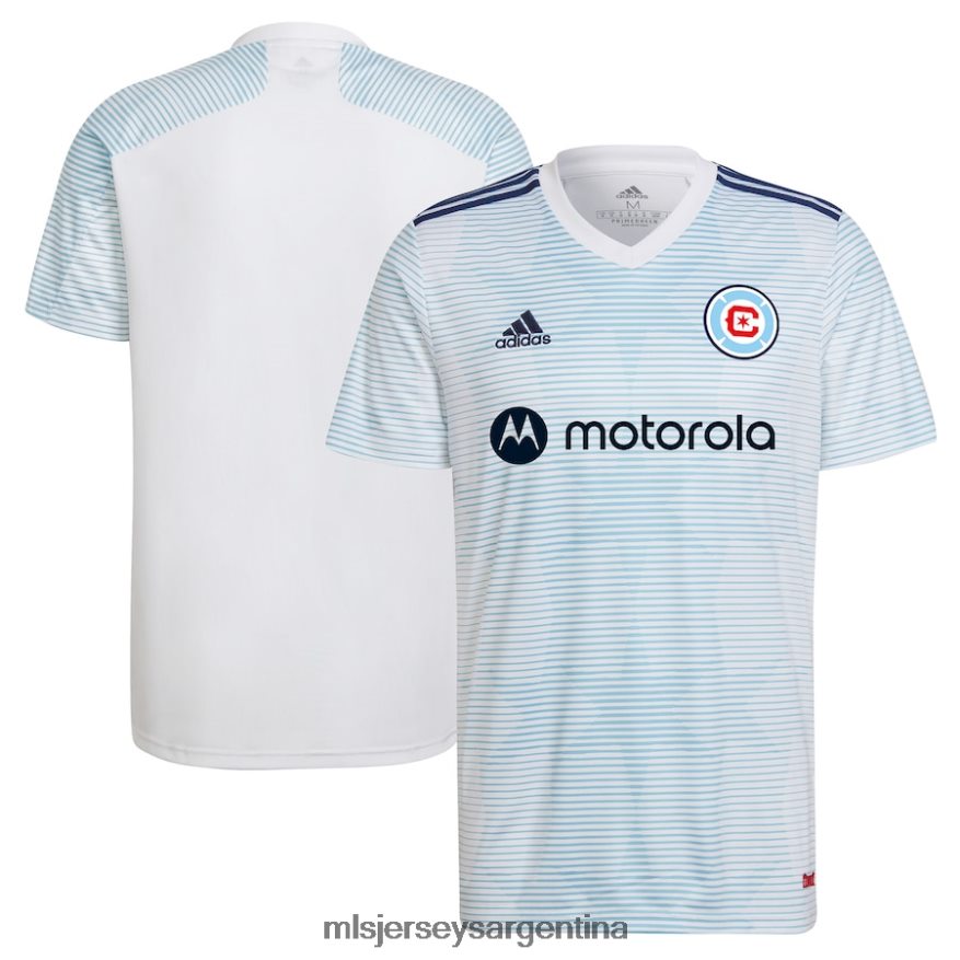 MLS Jerseys hombres chicago fire adidas camiseta blanca réplica primaria 2022 en blanco 2T40R8416 jersey