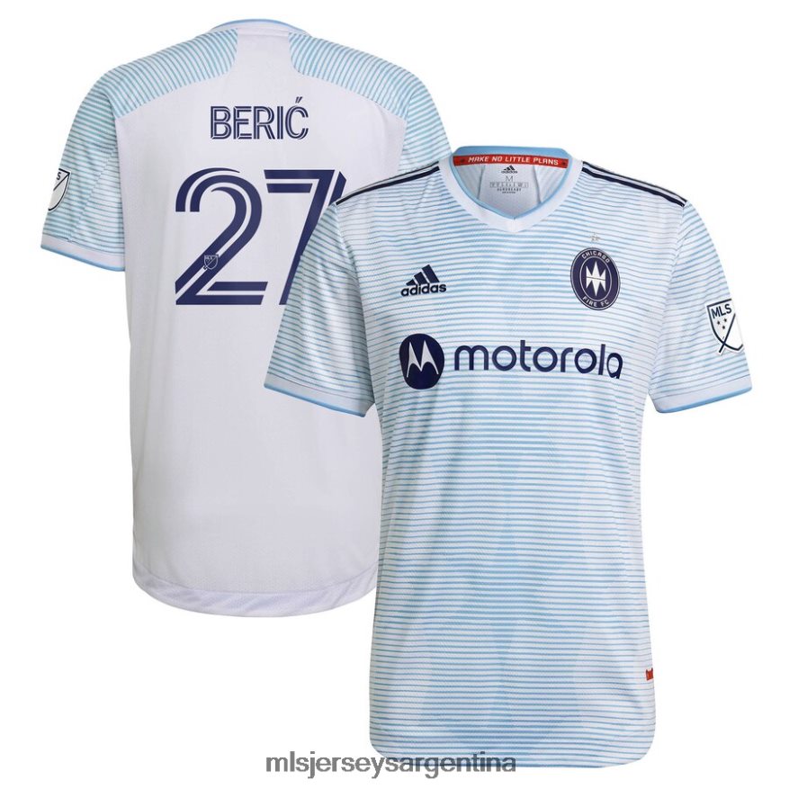 MLS Jerseys hombres camiseta chicago fire robert beric adidas blanca 2021 secundaria auténtica 2T40R81486 jersey