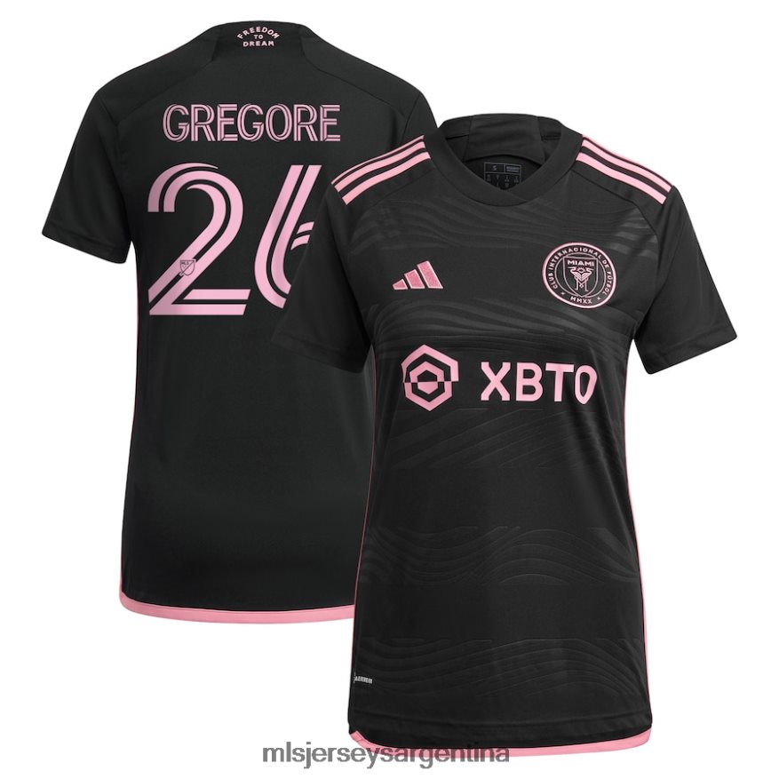 MLS Jerseys hombres camiseta inter miami cf gregore adidas negra 2023 réplica jugador 2T40R81267 jersey