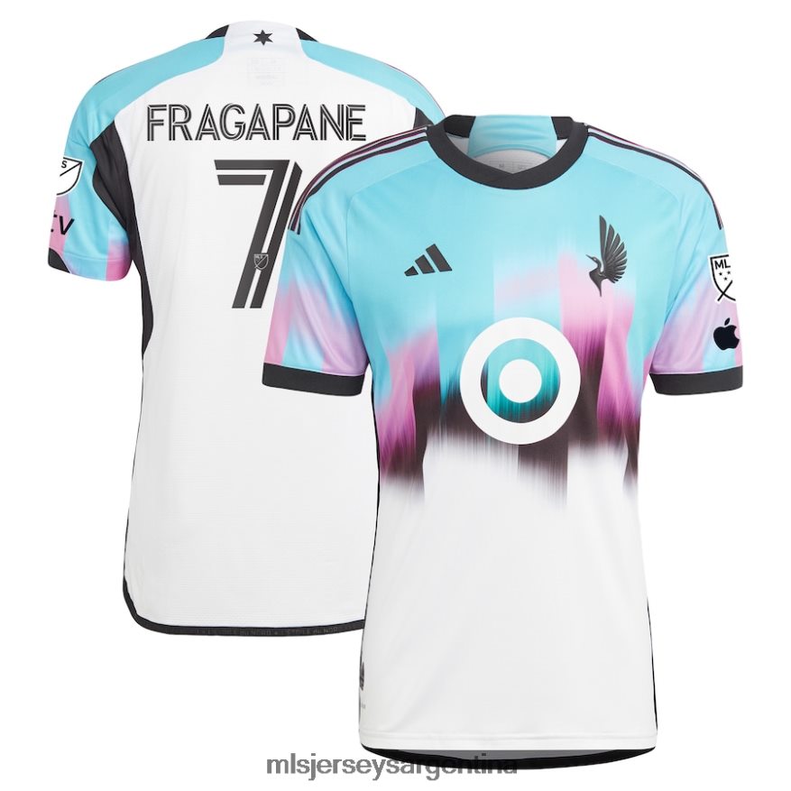 MLS Jerseys hombres minnesota united fc franco fragapane camiseta adidas blanca 2023 the Northern Lights kit auténtica 2T40R8692 jersey