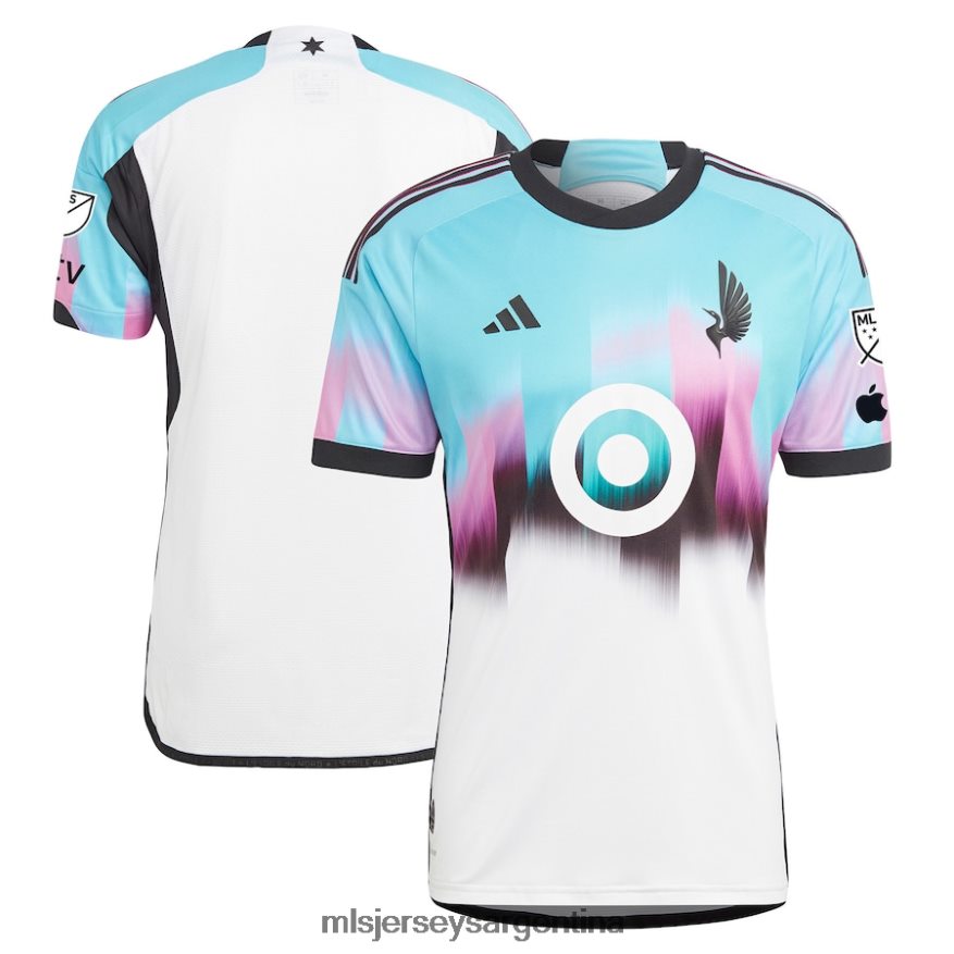 MLS Jerseys hombres minnesota united fc adidas camiseta blanca 2023 the Northern Lights kit auténtica 2T40R820 jersey