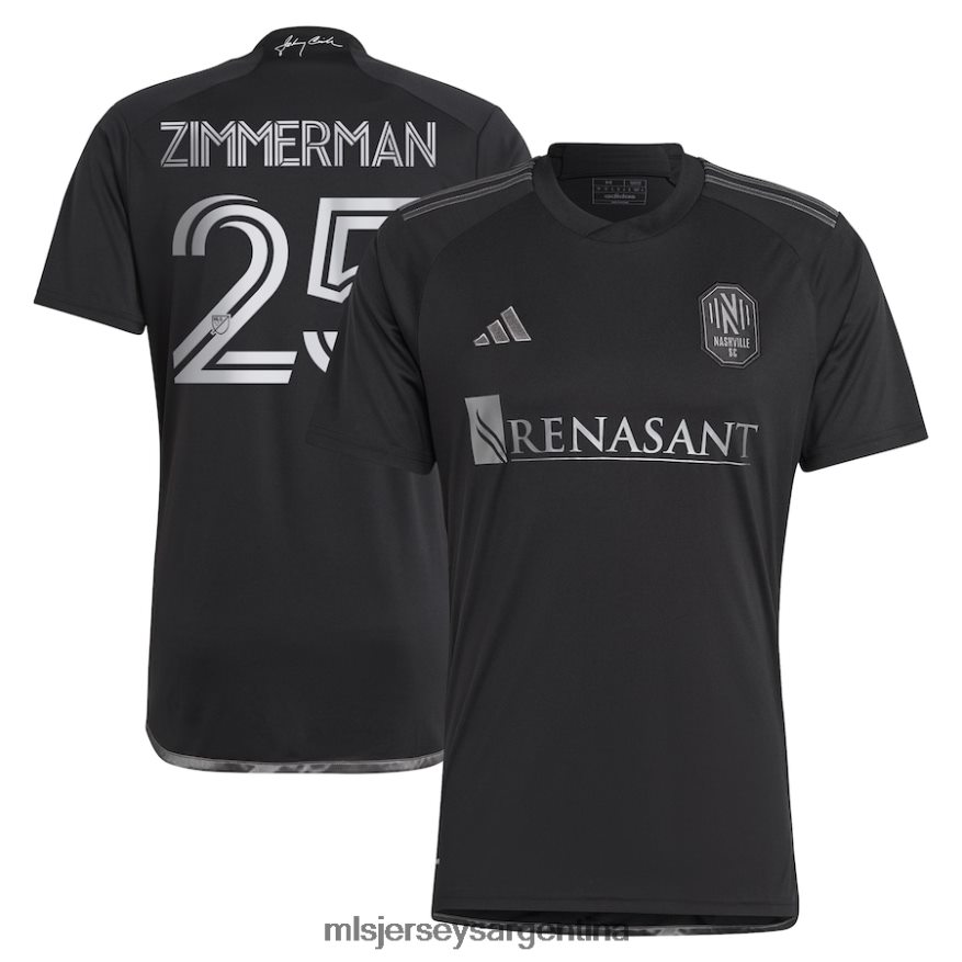 MLS Jerseys hombres nashville sc walker zimmerman adidas negro 2023 hombre de negro kit réplica de camiseta de jugador 2T40R8522 jersey