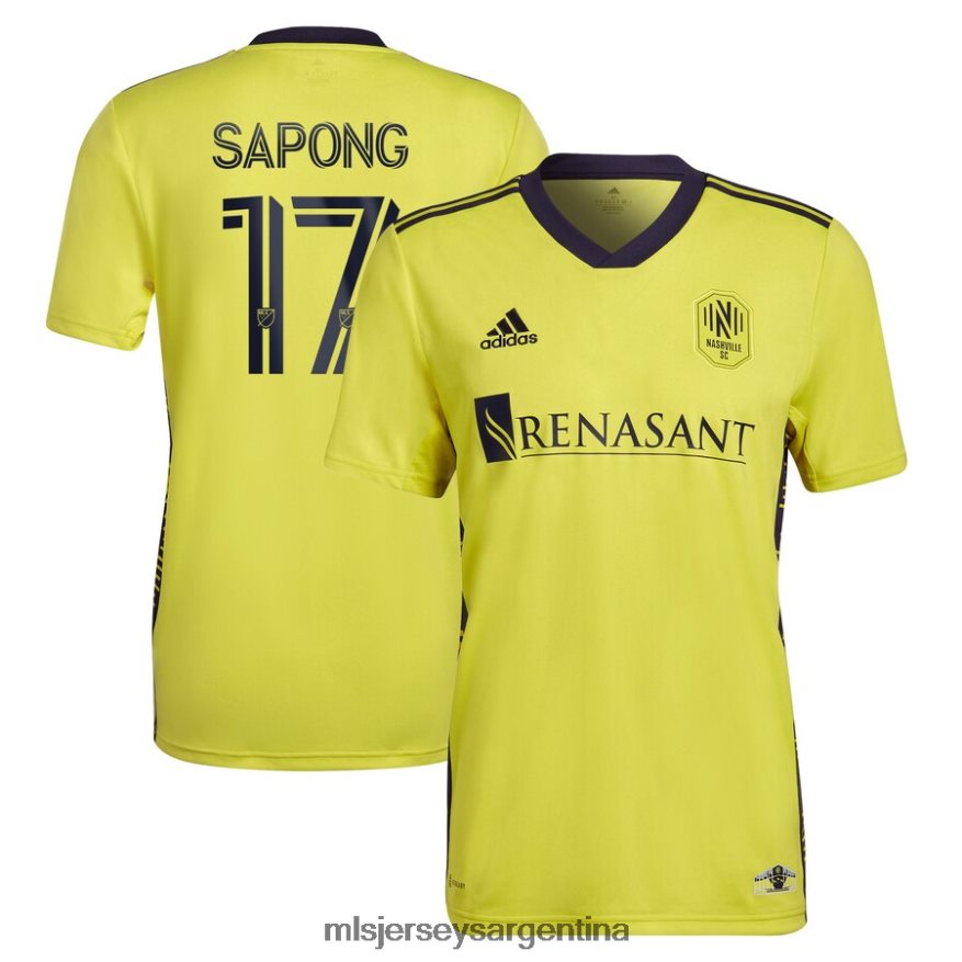 MLS Jerseys hombres nashville sc c.j. sapong adidas amarillo 2022 el kit de regreso réplica de la camiseta del jugador 2T40R81059 jersey