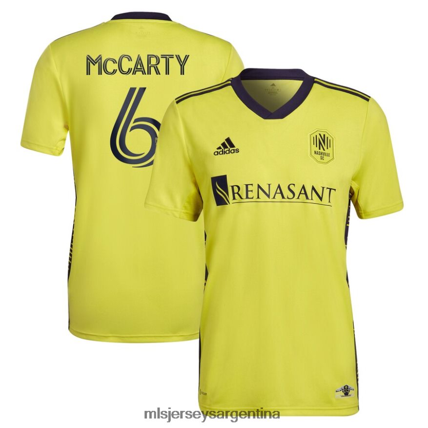 MLS Jerseys hombres nashville sc dax mccarty adidas amarillo 2022 el kit de regreso a casa réplica de la camiseta del jugador 2T40R8716 jersey