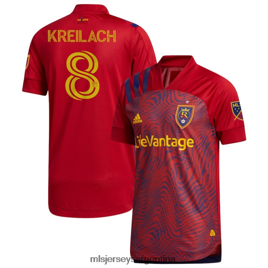 MLS Jerseys hombres camiseta real salt lake damir kreilach adidas roja 2020 primaria auténtica 2T40R81261 jersey
