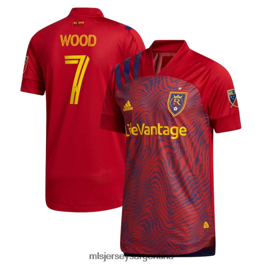 MLS Jerseys hombres real salt lake bobby wood adidas rojo 2021 camiseta de jugador auténtica primaria 2T40R81260 jersey