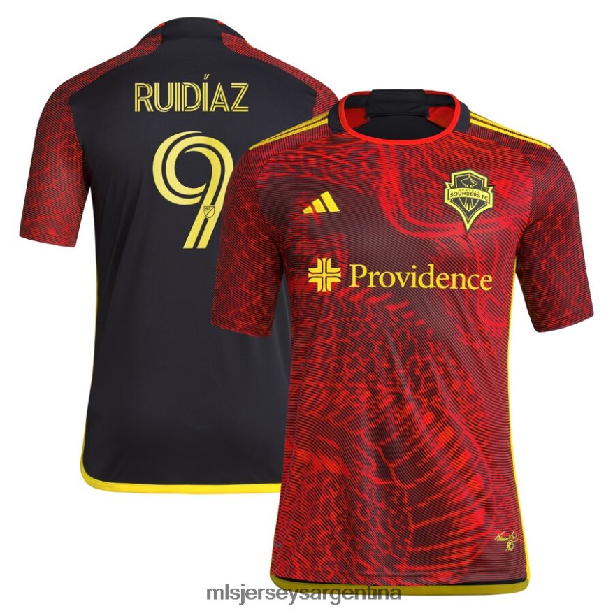 MLS Jerseys hombres seattle sounders fc raul ruidiaz adidas rojo 2023 réplica del kit de bruce lee 2T40R8520 jersey