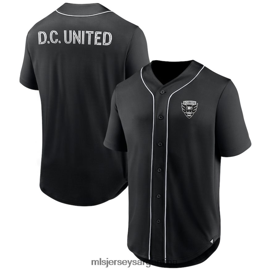 MLS Jerseys hombres corriente continua. camiseta negra con botones de béisbol a la moda del tercer período de la marca United Fanatics 2T40R8291 jersey
