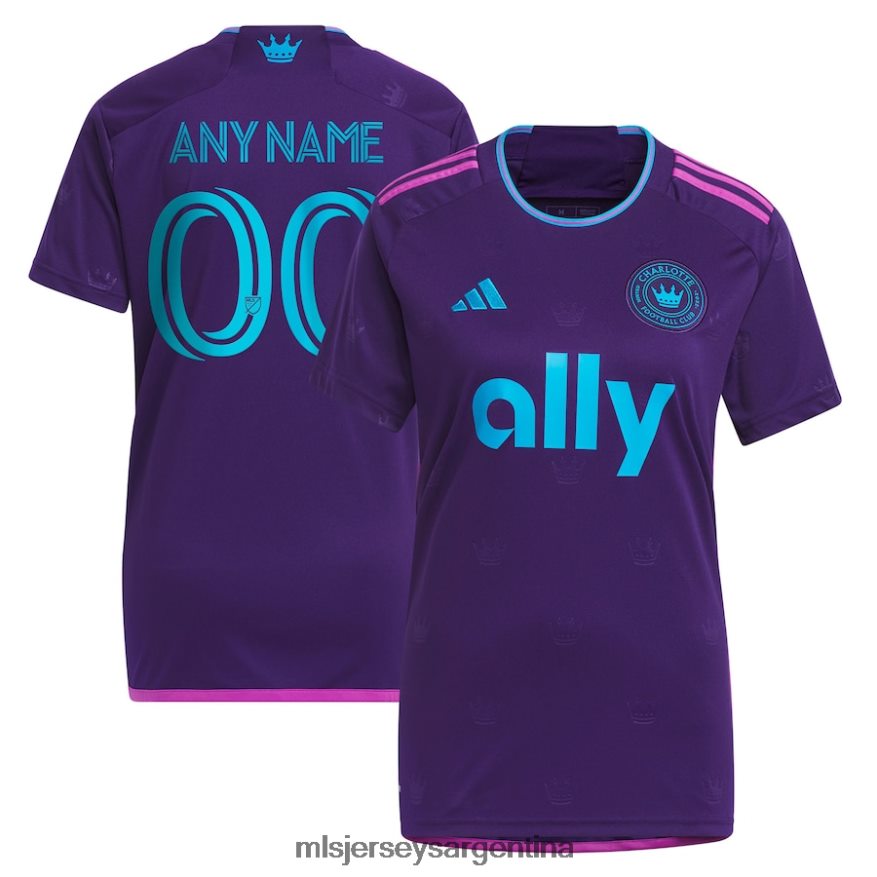 MLS Jerseys mujer charlotte fc adidas púrpura 2023 corona joya kit réplica camiseta personalizada 2T40R8174 jersey