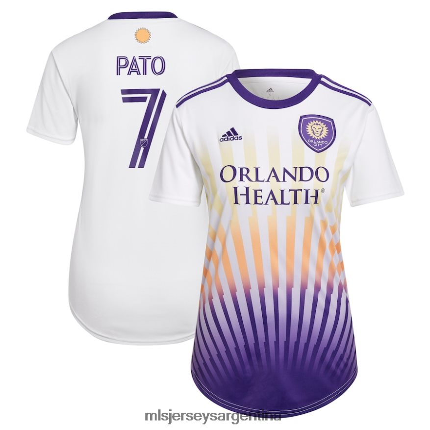 MLS Jerseys mujer orlando city sc alexandre pato adidas blanco 2022 the sunshine kit réplica de camiseta del jugador 2T40R81328 jersey