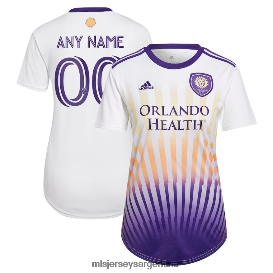 MLS Jerseys mujer orlando city sc adidas blanco 2022 the sunshine kit réplica camiseta personalizada 2T40R8514 jersey