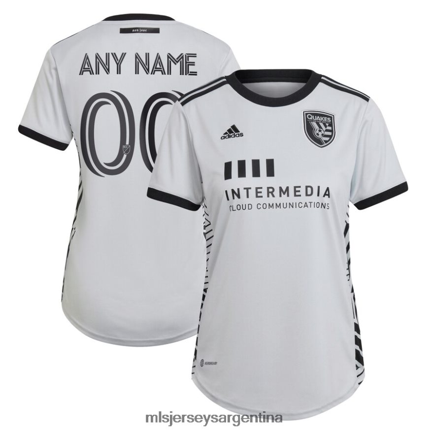 MLS Jerseys mujer terremotos de san josé adidas gris 2022 el kit creador réplica camiseta personalizada 2T40R81053 jersey