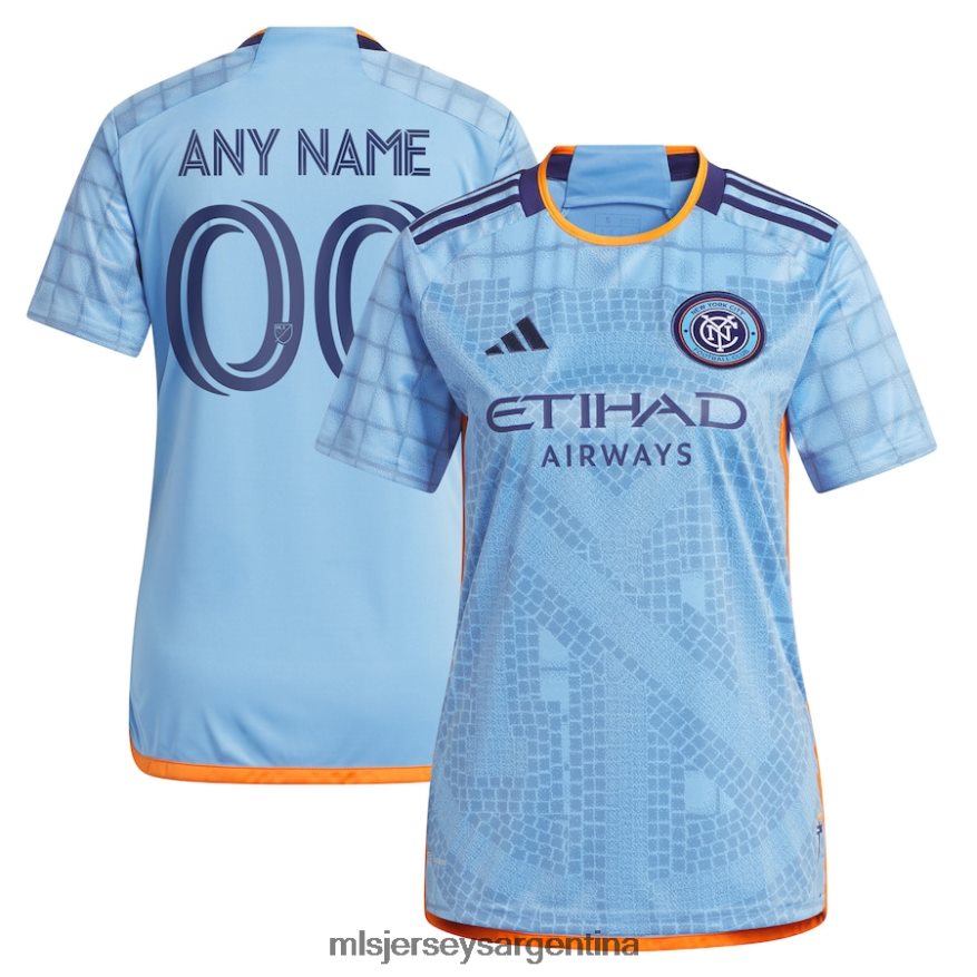 MLS Jerseys mujer new york city fc adidas azul claro 2023 réplica del kit interboro camiseta personalizada 2T40R8327 jersey