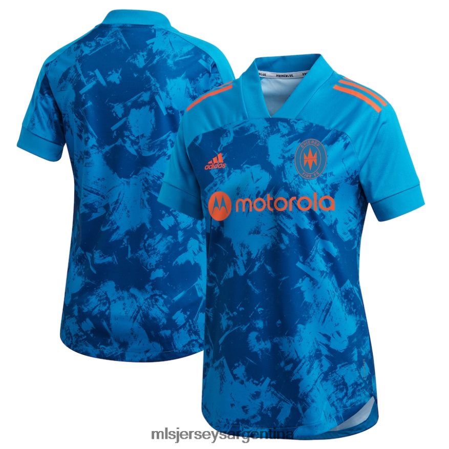 MLS Jerseys mujer camiseta chicago fire adidas azul 2021 réplica primeblue 2T40R81117 jersey
