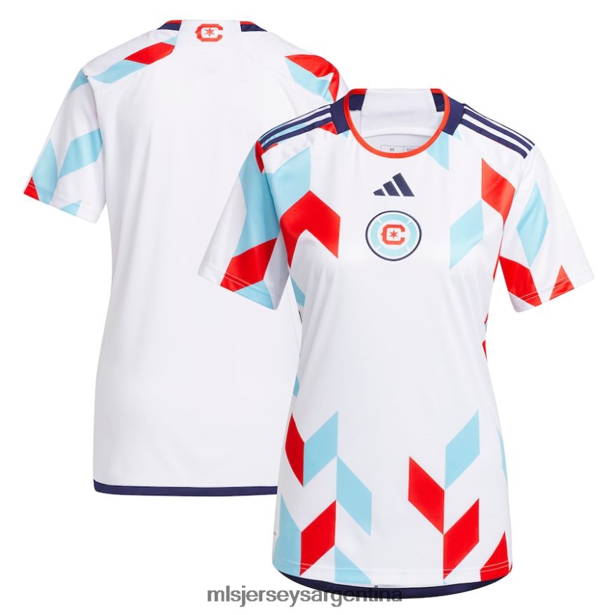 MLS Jerseys mujer chicago fire adidas blanco 2023 un kit para todos réplica camiseta 2T40R8233 jersey