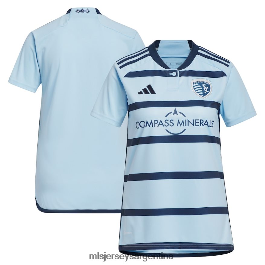 MLS Jerseys mujer camiseta réplica del sporting kansas city adidas azul claro 2023 Hoops 4.0 2T40R8640 jersey