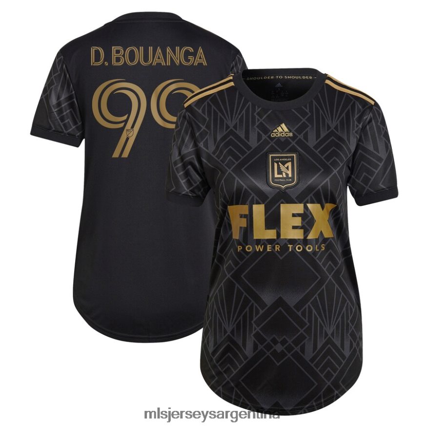 MLS Jerseys mujer lafc denis bouanga adidas negro 2023 réplica del kit del quinto aniversario 2T40R81182 jersey