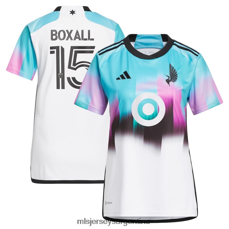 MLS Jerseys mujer minnesota united fc michael boxall adidas blanco 2023 réplica del kit de la aurora boreal 2T40R81475 jersey