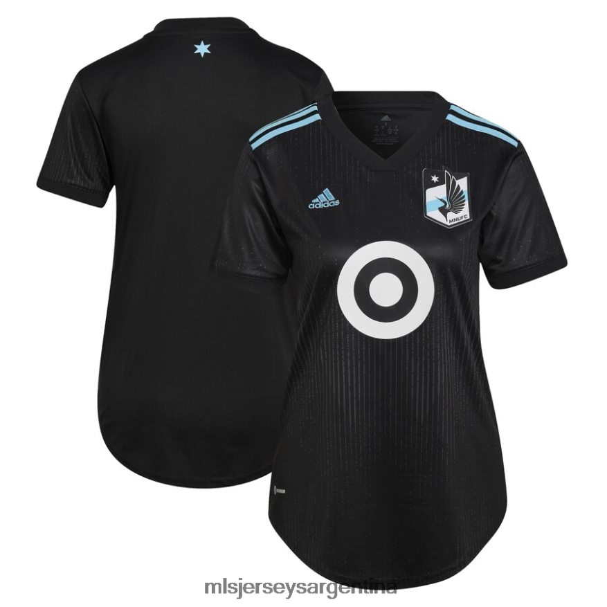 MLS Jerseys mujer minnesota united fc adidas negro 2022 minnesota night kit replica camiseta en blanco 2T40R8681 jersey