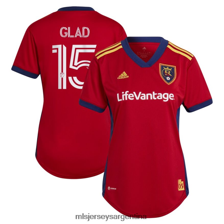 MLS Jerseys mujer real salt lake justen glad adidas rojo 2022 the believe kit réplica de camiseta de jugador 2T40R81490 jersey