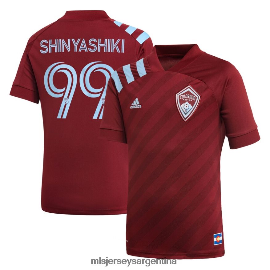 MLS Jerseys niños colorado rapids andre shinyashiki camiseta adidas borgoña 2021 réplica primaria del jugador 2T40R81298 jersey
