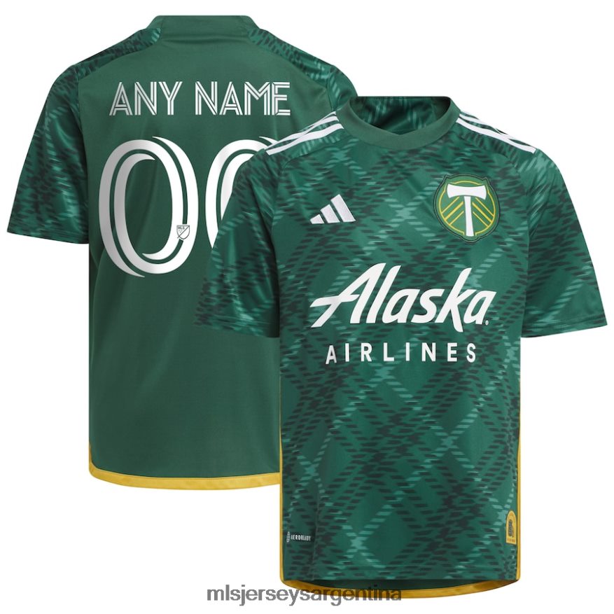 MLS Jerseys niños portland Timbers adidas verde 2023 portland plaid kit réplica camiseta personalizada 2T40R8528 jersey