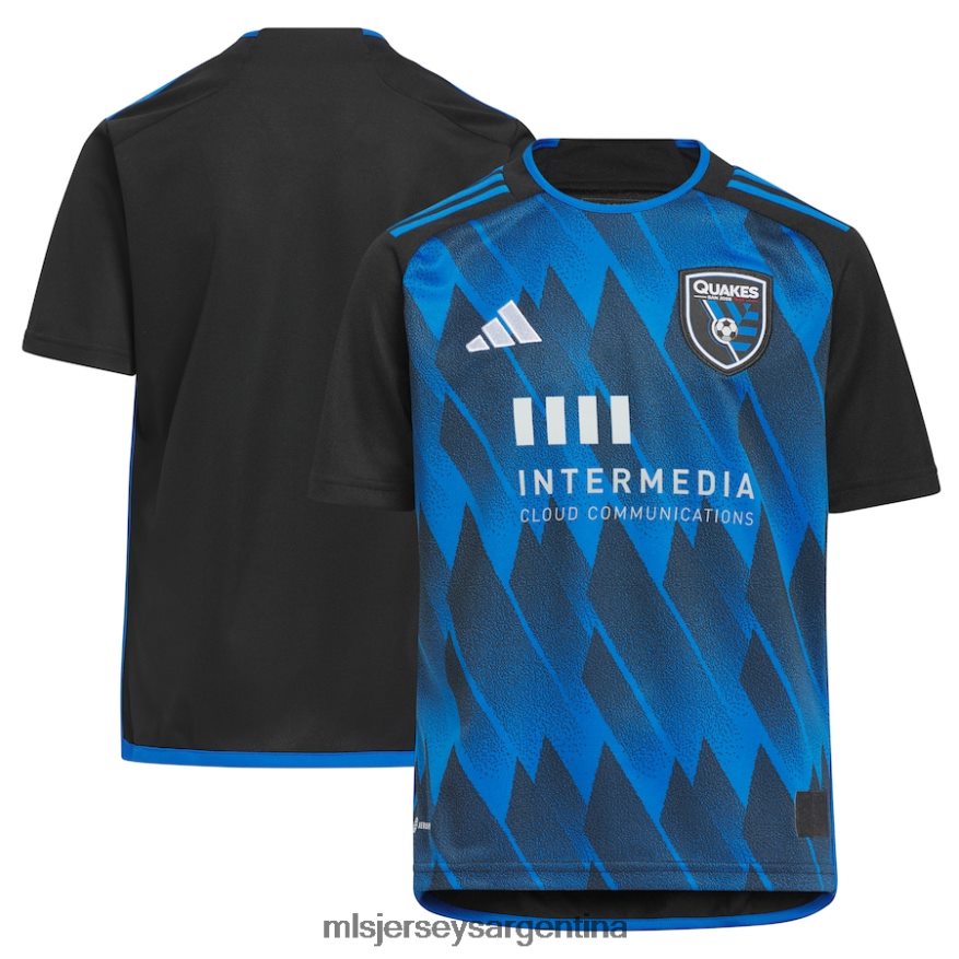 MLS Jerseys niños Terremotos de San José adidas azul 2023 camiseta réplica de falla activa 2T40R8248 jersey