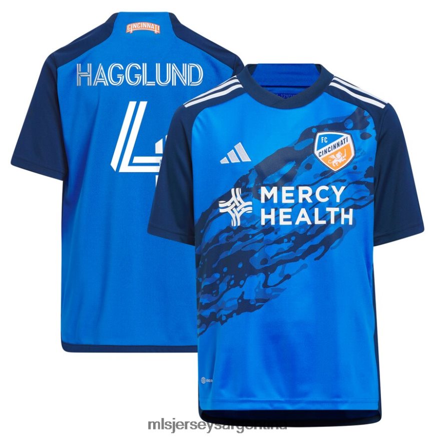 MLS Jerseys niños fc cincinnati nick hagglund adidas azul 2023 réplica del kit river kit 2T40R8408 jersey